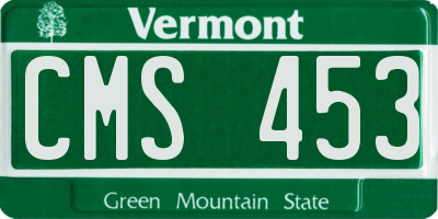VT license plate CMS453