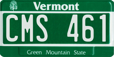 VT license plate CMS461
