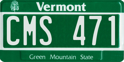 VT license plate CMS471