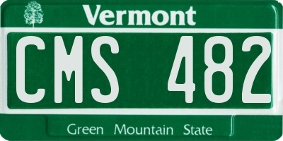 VT license plate CMS482