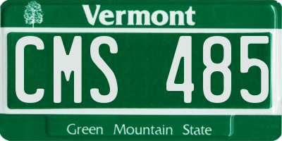 VT license plate CMS485