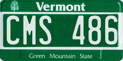 VT license plate CMS486