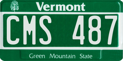 VT license plate CMS487
