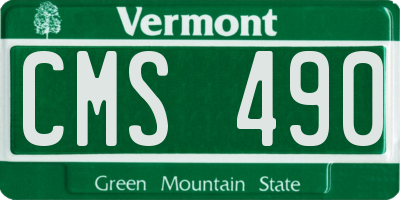 VT license plate CMS490