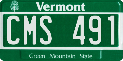 VT license plate CMS491