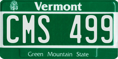 VT license plate CMS499
