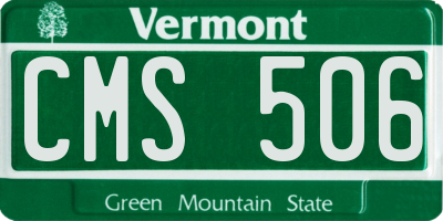 VT license plate CMS506