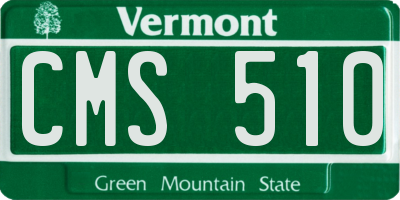 VT license plate CMS510