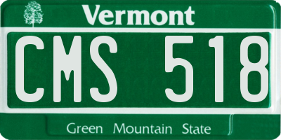 VT license plate CMS518