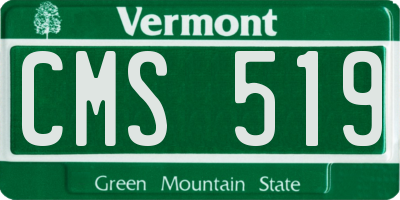 VT license plate CMS519