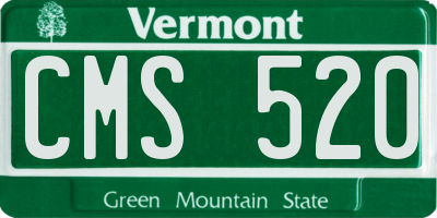 VT license plate CMS520