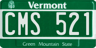 VT license plate CMS521