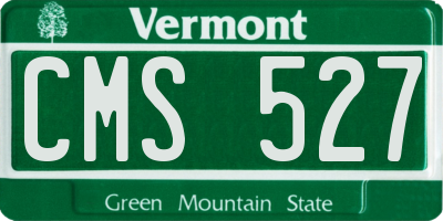VT license plate CMS527