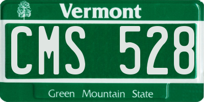 VT license plate CMS528