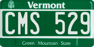 VT license plate CMS529