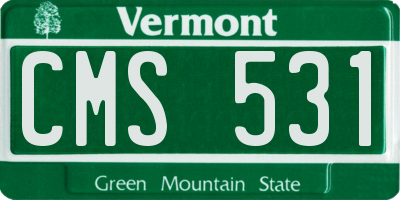 VT license plate CMS531