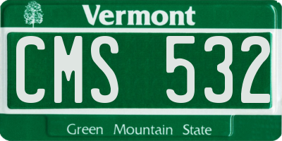 VT license plate CMS532