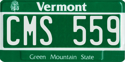 VT license plate CMS559