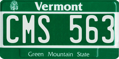 VT license plate CMS563