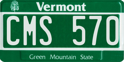 VT license plate CMS570