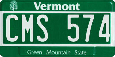 VT license plate CMS574