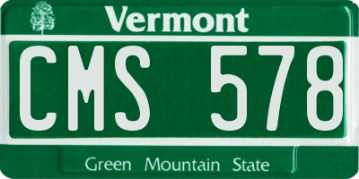 VT license plate CMS578