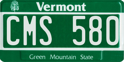 VT license plate CMS580