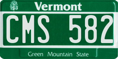 VT license plate CMS582