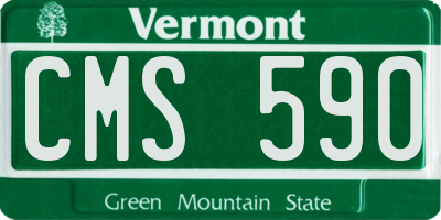 VT license plate CMS590