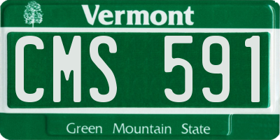 VT license plate CMS591