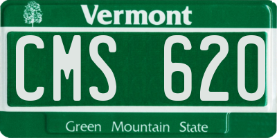 VT license plate CMS620