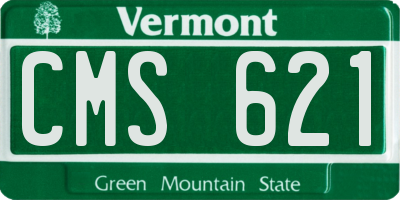 VT license plate CMS621