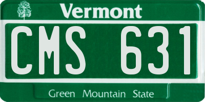 VT license plate CMS631