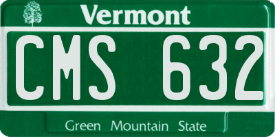 VT license plate CMS632