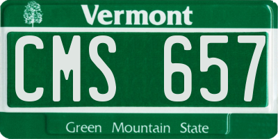 VT license plate CMS657