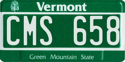 VT license plate CMS658