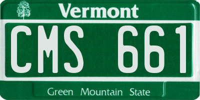 VT license plate CMS661