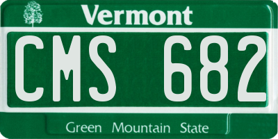 VT license plate CMS682