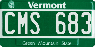 VT license plate CMS683