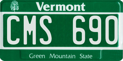 VT license plate CMS690
