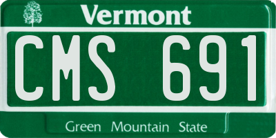 VT license plate CMS691