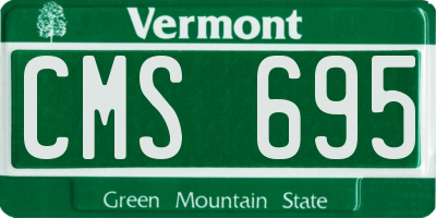 VT license plate CMS695
