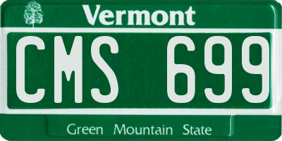 VT license plate CMS699
