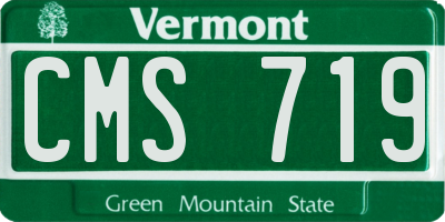 VT license plate CMS719