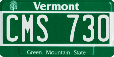 VT license plate CMS730