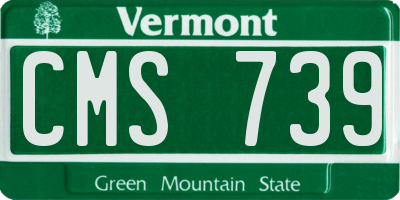 VT license plate CMS739