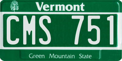 VT license plate CMS751