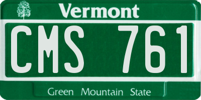 VT license plate CMS761