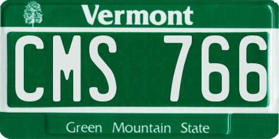 VT license plate CMS766