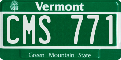 VT license plate CMS771